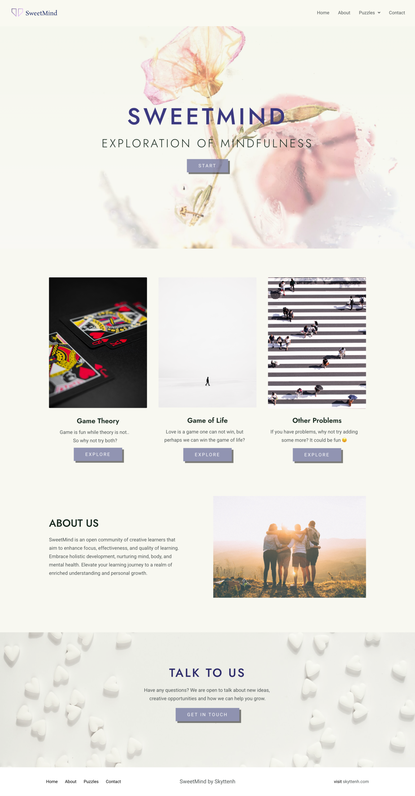 Sweetmind website project